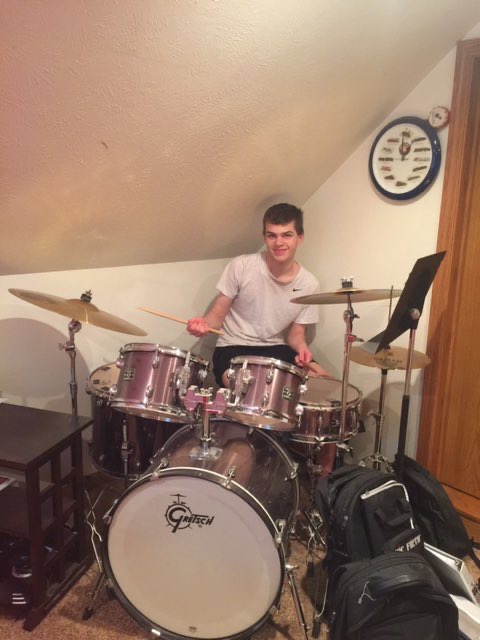 Day 5: Hobby Day - Keenan Johnson showing off his mad drum skills. 